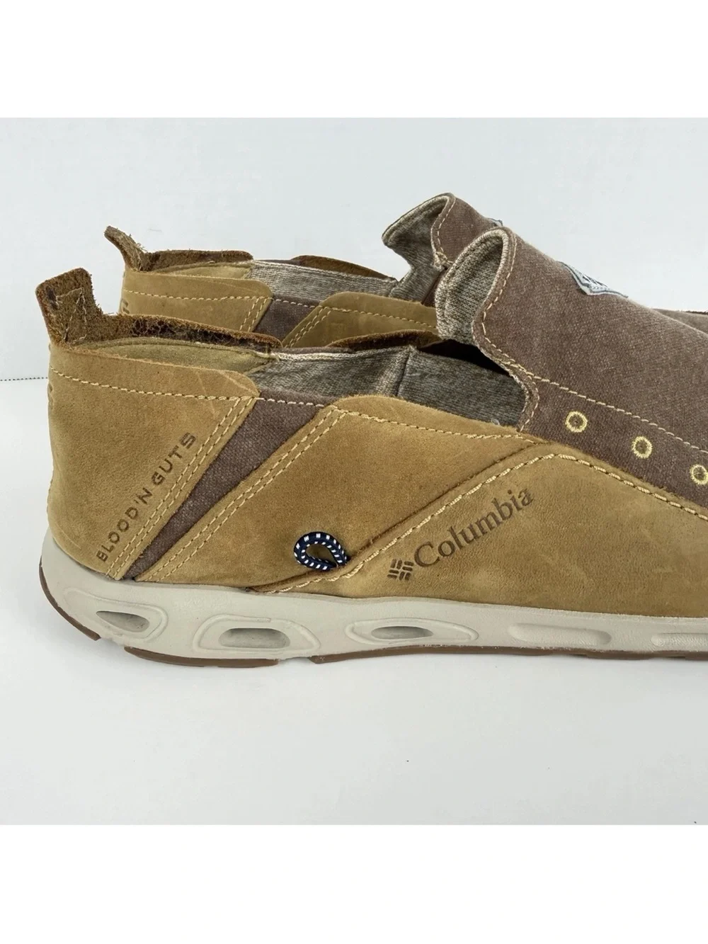 Columbia Men’s Super Bahama Vent PFG Boat Shoes Elk/Curry Brown Size 13
